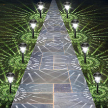 Cargar imagen en el visor de la galería, Rumiom Luces solares para caminos al aire libre, paquete de 8 luces solares LED para exteriores, impermeables, luz solar para camino de encendido/apagado..a21. Color:8 Número de artículos:Blanco
