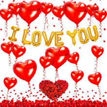Cargar imagen en el visor de la galería, Kit de globos Korte I Love You y Balloons de Corazón