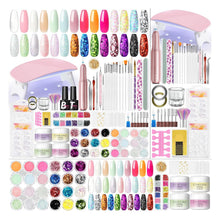 Cargar imagen en el visor de la galería, Kit de uñas acrílicas para principiantes con todo incluido, juego de uñas acrílicas con taladro y luz UV
