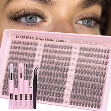 Cargar imagen en el visor de la galería, Kit de racimos de pestañas, racimos de pestañas Wispy, pestañas naturales