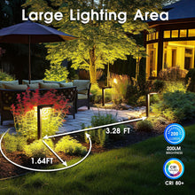 Cargar imagen en el visor de la galería, Energetic 3CCT - Luces de paisaje de bajo voltaje, 5W 200LM IP65, impermeables, luces LED para camino, 50000 horas, iluminación de paisaje al aire libre, luz lateral moderna cuadrada, carcasa de A19