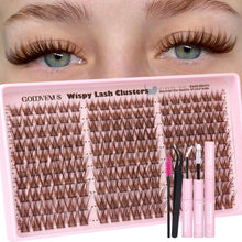 Cargar imagen en el visor de la galería, Kit de racimos de pestañas, racimos de pestañas Wispy, pestañas naturales