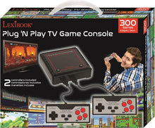 Cargar imagen en el visor de la galería, Lexibook Consola de juegos retro, 2 controladores, 300 juegos, 1 adaptador AC/DC, negro/rojo A19