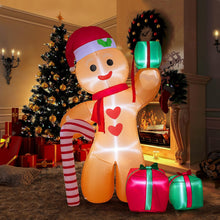 Cargar imagen en el visor de la galería, Peyton 8FT Hombre de jengibre inflable con bastón de caramelo