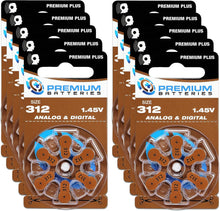 Cargar imagen en el visor de la galería, Premium Batteries Tamaño 675, ZA675, PR44, P675 1.45V Zinc Air Baterías para audífonos con pestaña azul (30 baterías)