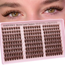 Cargar imagen en el visor de la galería, Kit de racimos de pestañas, racimos de pestañas Wispy, pestañas naturales