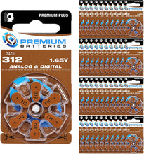 Cargar imagen en el visor de la galería, Premium Batteries Tamaño 675, ZA675, PR44, P675 1.45V Zinc Air Baterías para audífonos con pestaña azul (30 baterías)