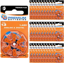 Cargar imagen en el visor de la galería, Premium Batteries Tamaño 675, ZA675, PR44, P675 1.45V Zinc Air Baterías para audífonos con pestaña azul (30 baterías)