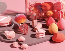 Cargar imagen en el visor de la galería, Juego de esponjas de maquillaje BS-MALL Triangle Puff 16 piezas con cepillo