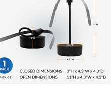 Cargar imagen en el visor de la galería, Ventilador de mosca recargable USB-C negro para mesas FF-BK-01