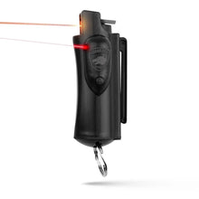 Cargar imagen en el visor de la galería, Guard Dog Security Pepper Spray con mira láser, 16 ft de alcance, 0.5 oz, Negro, Llavero