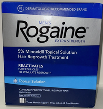 Cargar imagen en el visor de la galería, Rogaine Hombres- Tratamiento de 5% de minoxidil para el crecimiento del cabello