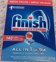 Cargar imagen en el visor de la galería, Finish Todo en 1 Powerball, Super detergente lavaplatos automático