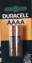 Cargar imagen en el visor de la galería, Pilas Duracell tamaño AAAA