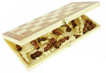 Cargar imagen en el visor de la galería, Juego de ajedrez de madera plegable