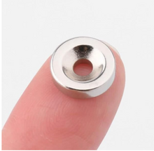 Cargar imagen en el visor de la galería, Imanes con agujero de neodimio