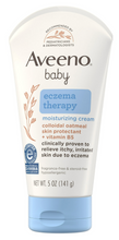 Cargar imagen en el visor de la galería, Aveeno Baby crema hidratante para el alivio del eccema, alivia la piel seca, picazón y irritación