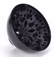 Cargar imagen en el visor de la galería, Difusor profesional de secador de cabello de plástico negro, boquilla de secador