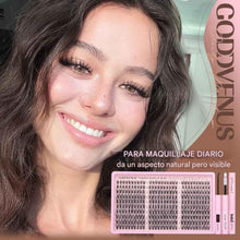 Cargar imagen en el visor de la galería, Kit de racimos de pestañas, racimos de pestañas Wispy, pestañas naturales