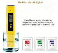 Cargar imagen en el visor de la galería, Medidor digital de pH para agua de alta precisión (amarillo)
