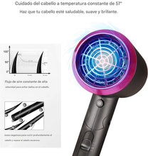 Cargar imagen en el visor de la galería, Secador de pelo profesional iónico de 1800 vatios con boquillas difusoras