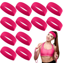 Cargar imagen en el visor de la galería, Hotop Paquete de 12 diademas deportivas para mujer