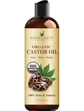 Cargar imagen en el visor de la galería, Aceite de ricino orgánico - 100% puro y natural