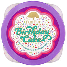 Cargar imagen en el visor de la galería, Tree Hut Exfoliante de azúcar de karité, pastel de cumpleaños, 18 onzas A19