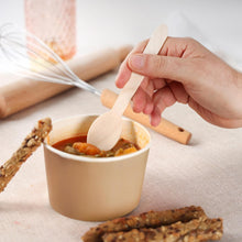 Cargar imagen en el visor de la galería, 100 Cucharas de madera desechables biodegradables