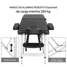 Cargar imagen en el visor de la galería, Mesa de masaje portátil de 84 pulgadas ajustable para salón