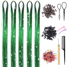 Cargar imagen en el visor de la galería, Kit de oropel para el cabello con herramientas de 48 pulgadas