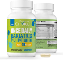 Cargar imagen en el visor de la galería, Bariatric Choice Cápsula multivitamínica bariátrica Once Daily con 45 mg de hierro