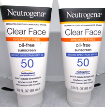 Cargar imagen en el visor de la galería, Neutrogena Protector solar líquido facial Clear Face SPF 50 3oz