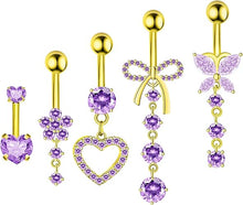 Cargar imagen en el visor de la galería, BSJ4U Piercing de ombligo para ombligo