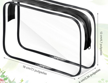 Cargar imagen en el visor de la galería, Bolsas de maquillaje transparentes grandes