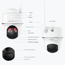 Cargar imagen en el visor de la galería, Cámara de seguridad Reolink Go PT Ultra para exteriores 4G LTE con batería y energía solar
