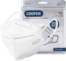 Cargar imagen en el visor de la galería, Cooper Mascarillas KN95, 20 mascarillas KN95 transpirables y cómodas