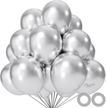 Cargar imagen en el visor de la galería, 110 globos negros de 12 pulgadas (30.48 cm), de látex