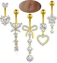 Cargar imagen en el visor de la galería, BSJ4U Piercing de ombligo para ombligo