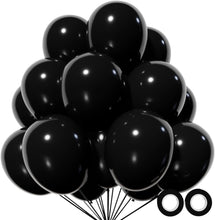 Cargar imagen en el visor de la galería, 110 globos negros de 12 pulgadas (30.48 cm), de látex