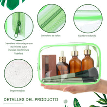 Cargar imagen en el visor de la galería, 12 Piezas Bolsas Transparentes para Maquillaje 7,1 x 2,2 x 4,7 pulgadas