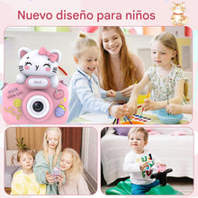 Cargar imagen en el visor de la galería, Cámara para niños y niñas, cámara digital para regalo de juguete para niños