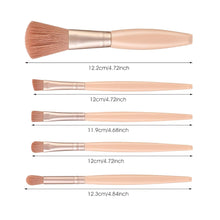 Cargar imagen en el visor de la galería, Juego de brochas de maquillaje de viaje, 5 piezas