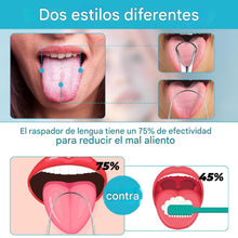 Cargar imagen en el visor de la galería, Raspador de lengua de acero inoxidable, limpiador de lengua, 4 piezas