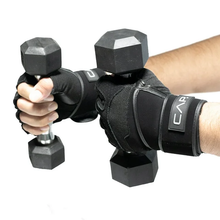 Cargar imagen en el visor de la galería, Guantes de levantamiento de pesas con muñequera