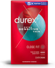 Cargar imagen en el visor de la galería, Durex RED Condones de látex de caucho natural extra sensibles