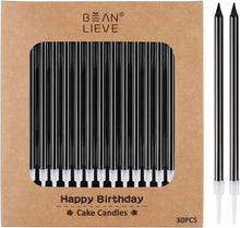 Cargar imagen en el visor de la galería, BEAN LIEVE 30 velas de cumpleaños metálicas largas