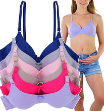 Cargar imagen en el visor de la galerĂa, ToBeInStyle Paquete de 6 brasieres acolchados de apoyo para mujer, tallas de la A a la DDD