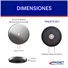 Cargar imagen en el visor de la galería, Imanes con agujero de neodimio