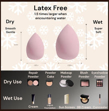 Cargar imagen en el visor de la galería, Fresh up™ Beauty-Blender - Esponja de maquillaje de esponja para maquillaje, reutilizable, lavable, aplicación sin rayas, vegano, sin látex (paquete de 7) (multicolor) A19